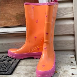 Flamingo design rain boots